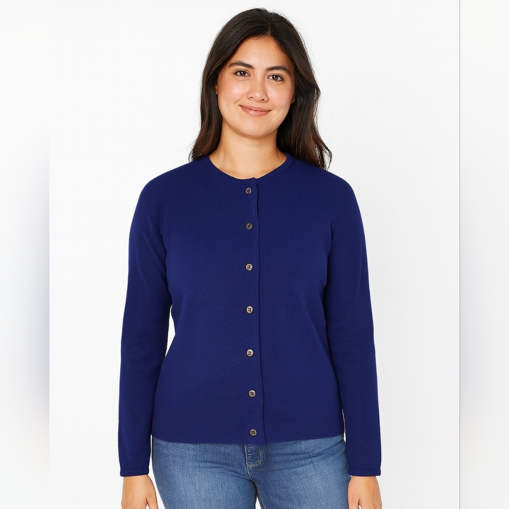Vintage Talbott Traveler 1960s Blue Sweater‎ Cardigan Time Capsule Size Small